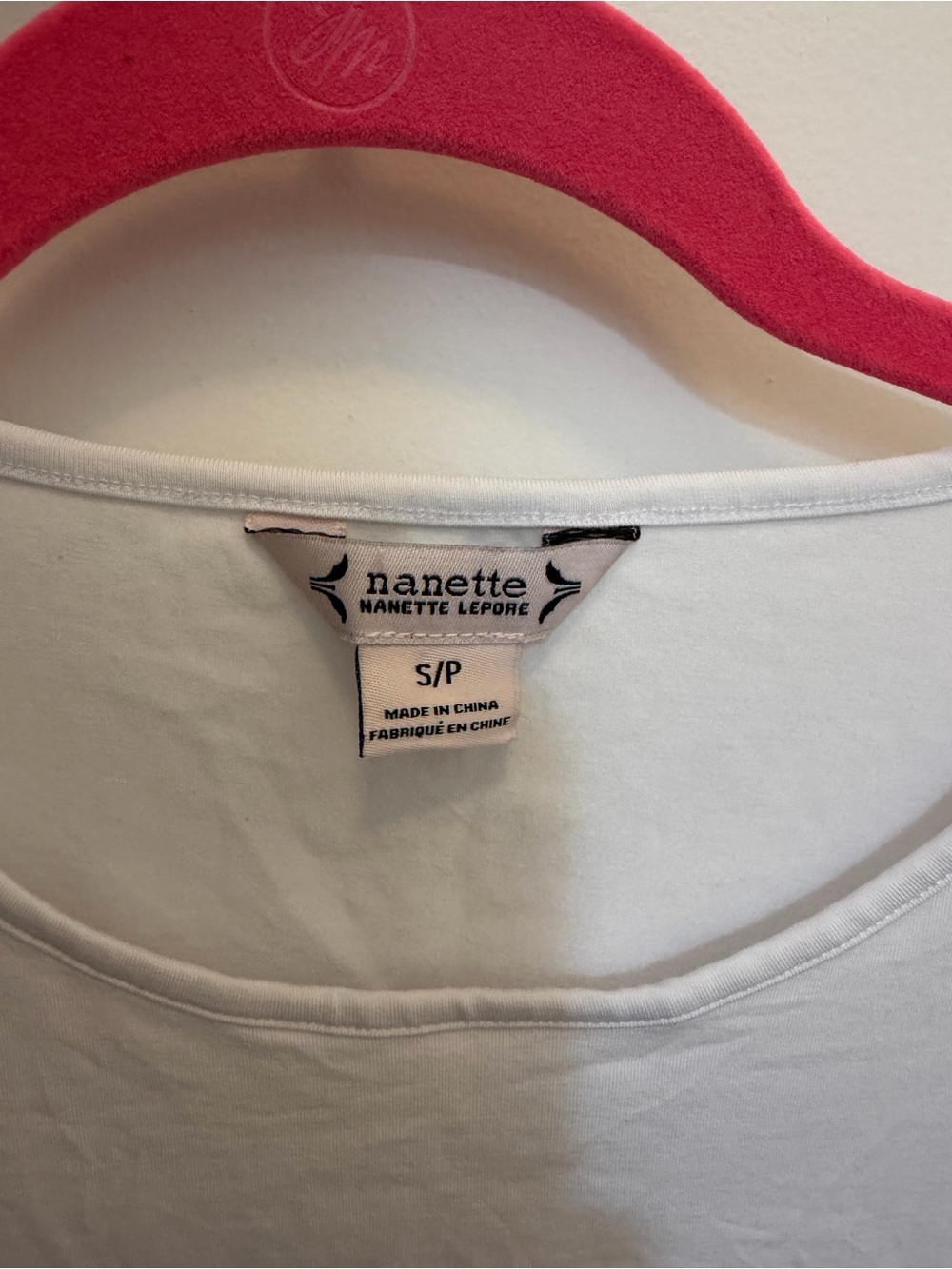 Nanette Lepore White Scoop Neck Tee